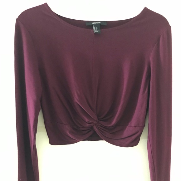Forever21 long sleeve crop top - Picture 2 of 5